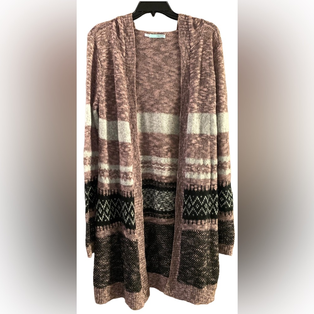Maurices Cardigan Sweater Long Open Front Maxi Knit Sweaters Thin Coat